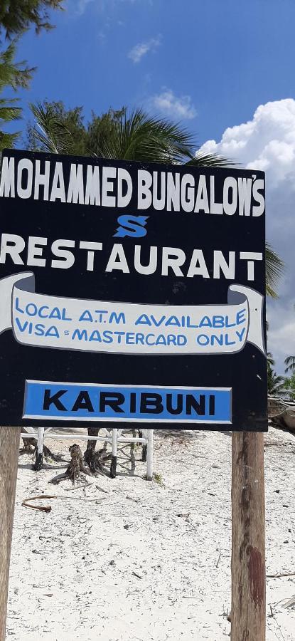 Mohammed Bungalows And Restaurant Matemwe  Luaran gambar